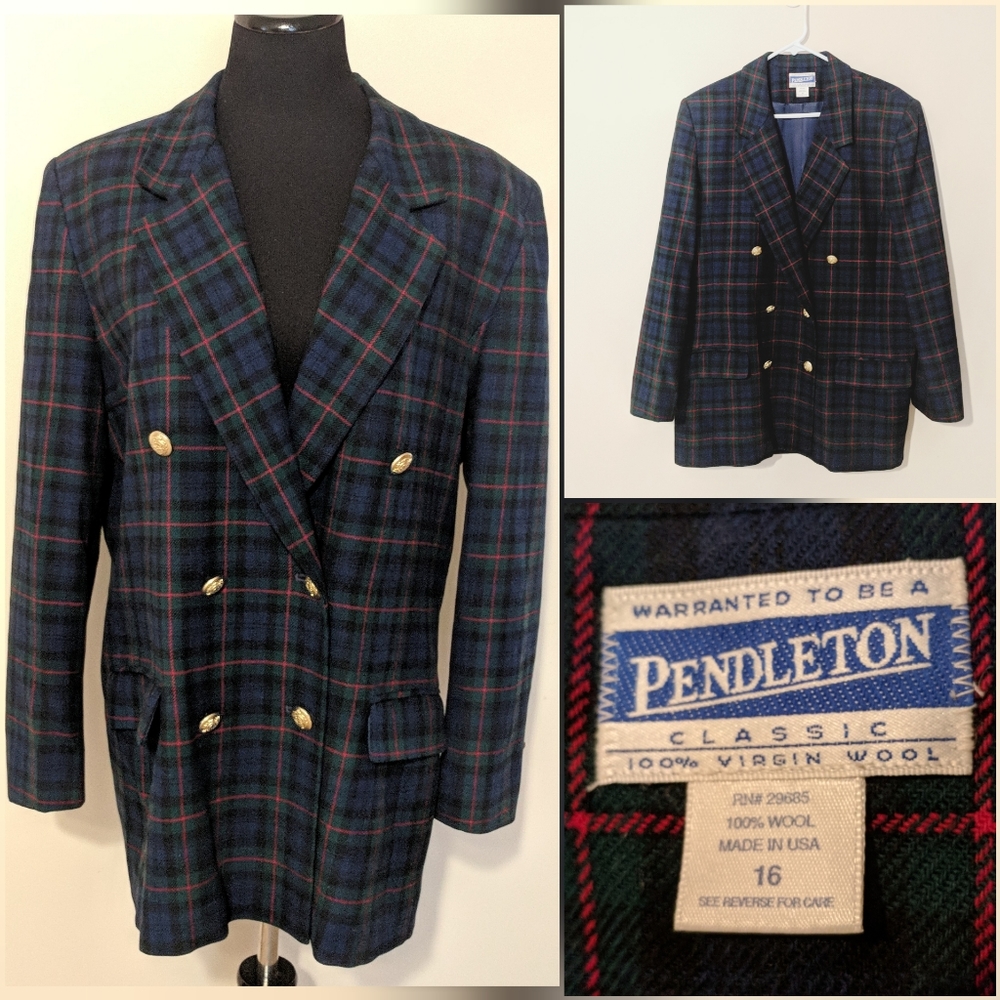 PRICE DROP! Pendleton plaid wool blazer